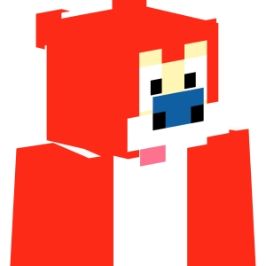 Яркий красно-белый зверек - Сбоку