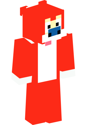 Яркий красно-белый зверек