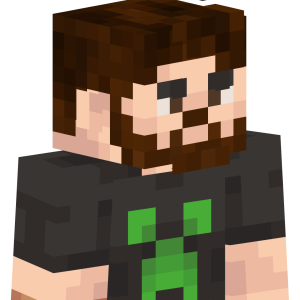 Бородатый фанат криперов - Сбоку