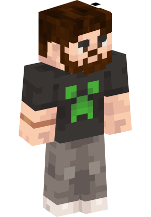 Бородатый фанат криперов