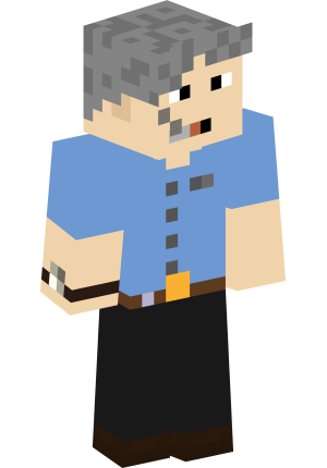 Усталый рабочий в синем