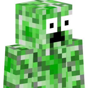 Удивленный крипер - Сбоку