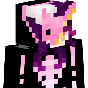 Розовый демон в маске - Сбоку