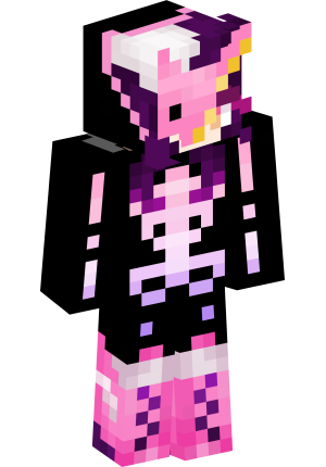 Розовый демон в маске