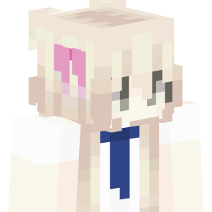 Нежная школьница с розовыми прядями - Сбоку