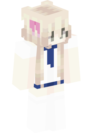 Нежная школьница с розовыми прядями