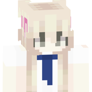 Нежная школьница с розовыми прядями - Спереди