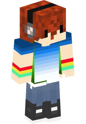 Рыжий меломан в синем