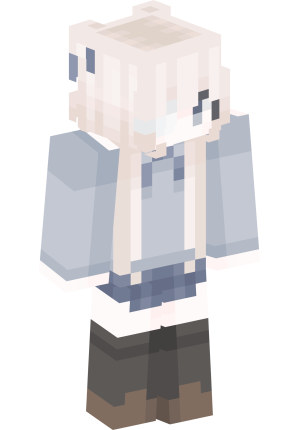 Пепельная аниме-дева с повязкой