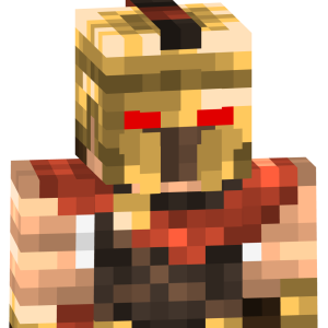 Золотой спартанец с алым взглядом - Спереди