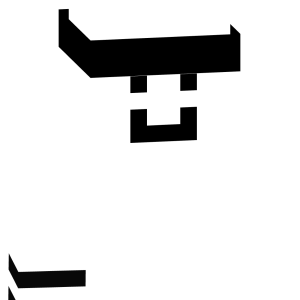 Минималистичный черный силуэт - Спереди