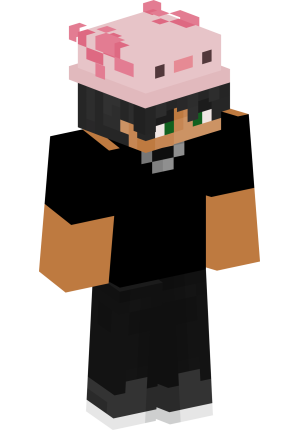 Милый парень с аксолотлем