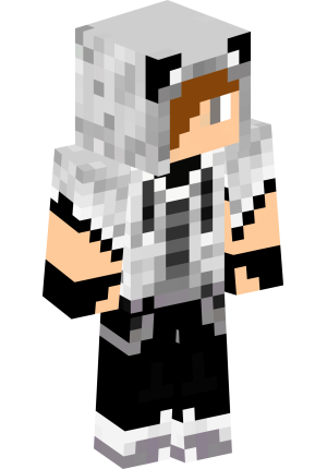 Серый волчий капюшон