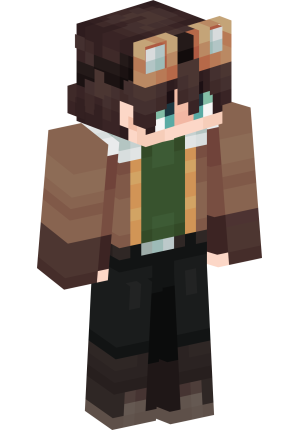 Авиатор в коричневой куртке