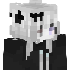 Монохромная аниме-девушка - Сбоку