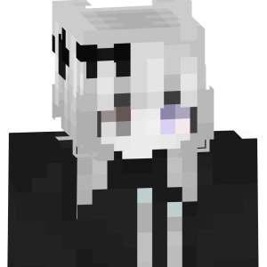 Монохромная аниме-девушка - Спереди