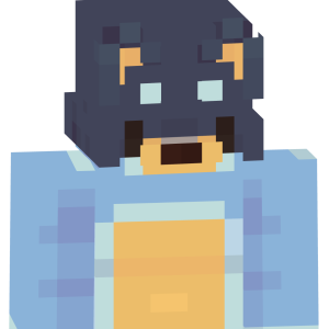 Синий зверочеловек в маске - Спереди