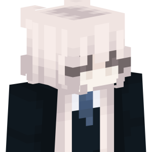 Белоснежная школьница в галстуке - Сбоку