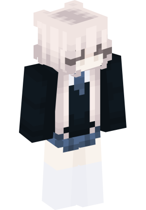 Белоснежная школьница в галстуке