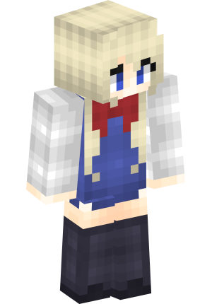 Светловолосая школьница с бантом