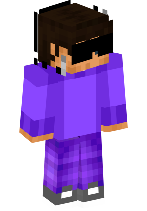 Стильный фанат в фиолетовом