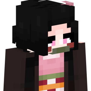 Розовая демоница с бамбуком - Сбоку