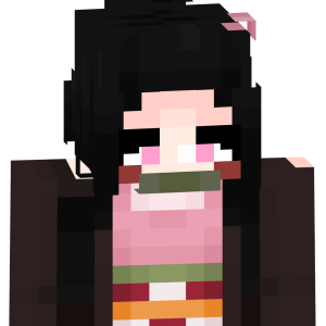 Розовая демоница с бамбуком - Спереди