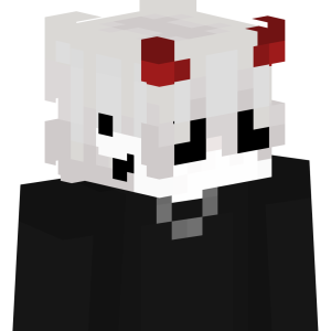 Белоснежный демон с рожками - Сбоку