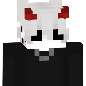 Белоснежный демон с рожками - Спереди