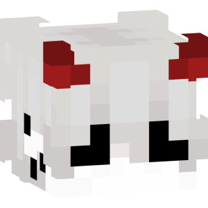 Белоснежный демон с рожками - Голова