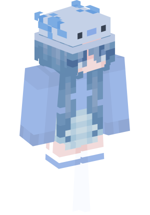 Лазурная аксолотль-девушка