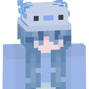 Лазурная аксолотль-девушка - Спереди