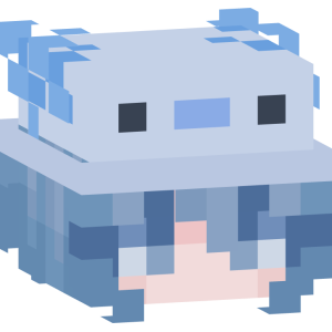 Лазурная аксолотль-девушка - Голова