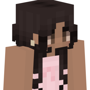 Милая шатенка в розовом - Сбоку