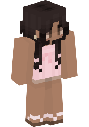 Милая шатенка в розовом