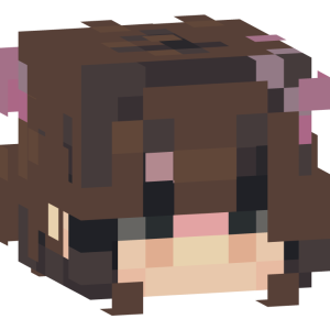 Милая шатенка с розовыми цветами - Голова