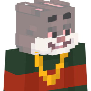 Улыбающийся серый заяц - Сбоку