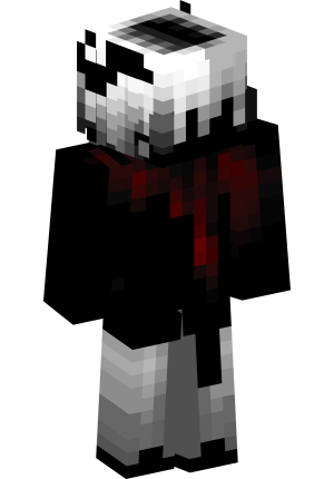 Мрачный силуэт в красном шарфе