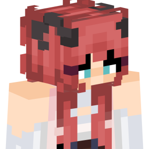 Рогатая аниме-девушка - Сбоку