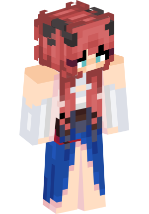 Рогатая аниме-девушка