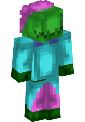 Неоновый пришелец с розовым ирокезом